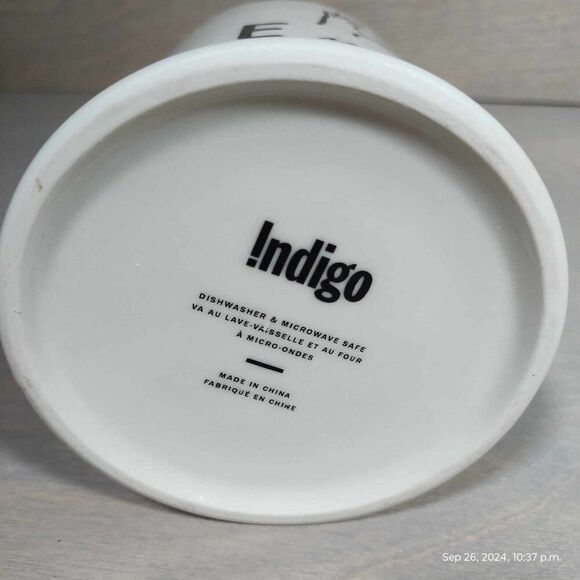 E is for‎ Eh, okay. Indigo mug E names okay symbol. Bright teal - Picture 7 of 13